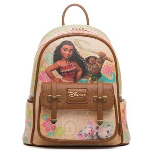 Moana & Maui Faux Leather Mini Backpack – Disney Travel Bag for Women & Teens